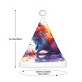 thumbnail image 3 of KLL Christmas Hats for Adults Plush Watercolor Butterfly Guinea Pig Print Santa Hat Xmas Fluffy Santa Claus Hat for Women Men, 3 of 6