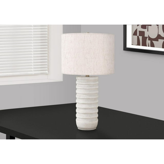 Monarch Specialties Lighting, 28"h, Table Lamp, Cream Resin, Ivory / Cream Shade, Transitional