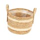 thumbnail image 3 of Cesta tejida para macetas con forro, soporte para macetas, almacenamiento de adornos con asas 29x21cm, 3 of 9
