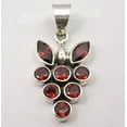 thumbnail image 2 of SilverStarJewel 925 Pure Silver Fancy Cut Garnet 8 Gemstone Well Made Pendant 1.3" 3.7 Grams, 2 of 3