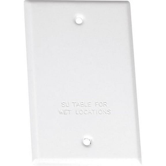 14240WH White Weatherproof Blank Cover