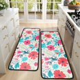 thumbnail image 4 of Kitchen Rugs Sets Of 2,Pioneer Flower Floral Print Pattern Anti Fatigue Kitchen Mat Rugs Non Slip Washable,Decorative Kitchen Floor Mats for Kitchen,Sink,Laundry,17"x47"+17"x47", 4 of 5