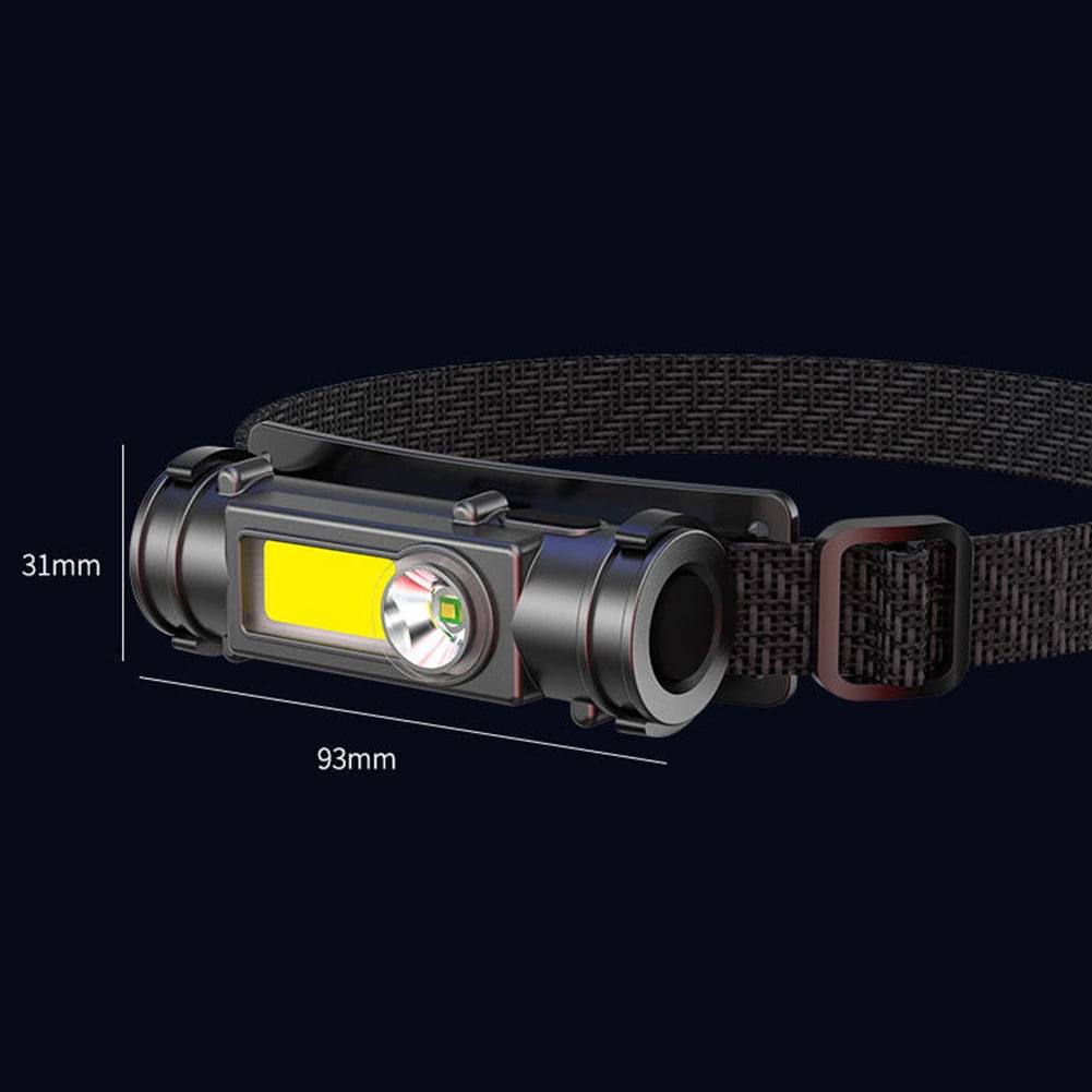 Mirror wind XPG+COB LED Portable Headlight USB DC Rechargeable Night