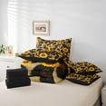 thumbnail image 4 of Erosebridal Chic Sunflower Bedding Queen Size, Brown Cheetah Print Bed in a Bag Queen size, Leopard Print Decor, Reversible 7pcs, 4 of 5