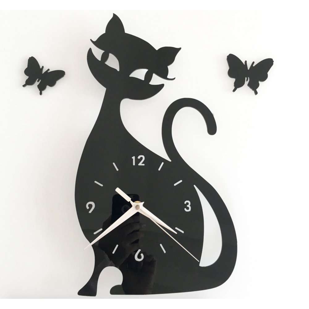Work with your hand to create a DIY Acrylic Cat Clock Design. It comes