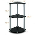 thumbnail image 5 of Furinno Durable 11.6"W x 11.6"D x 29.6"H 3-Shelf Freestanding Shelving Unit, Black and Gray, 5 of 8