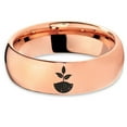 thumbnail image 2 of Tungsten Growing Planting Nature Plant Band Ring 7mm Men Women Comfort Fit 18k Rose Gold Dome Polished, 2 of 4