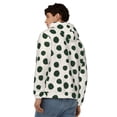 thumbnail image 4 of Honeii Abstract Green Polka Dot Print Hoodies for Men, Pullover & Full Zip, Breathable Zip up Hoodie, Sweatshirt-Medium, 4 of 5