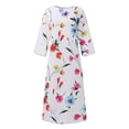 thumbnail image 3 of jovati Robe Longue à Manches Longues pour Femmes Mode Féminine Décontractée à Col Rond Imprimée Robe Longue Ample à Manches 3 Minutes, 3 of 6