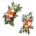 thumbnail image 2 of 2 piezas de flores artificiales para arco de boda, guirnalda floral colgante, decoración del hogar, bienvenida Naranja, 2 of 9