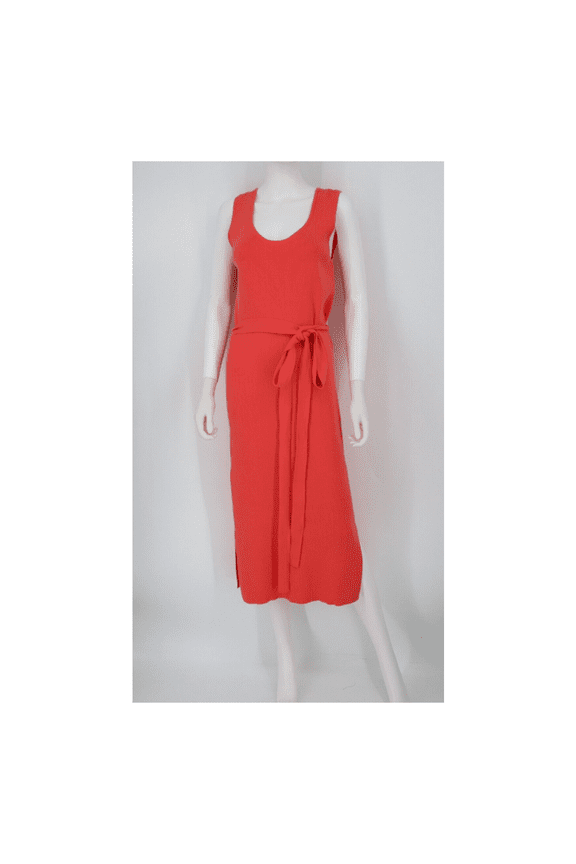 $125 Ralph Lauren Women's Ribbed Sleeveless Midi Dress Cotton Island HBSC - M