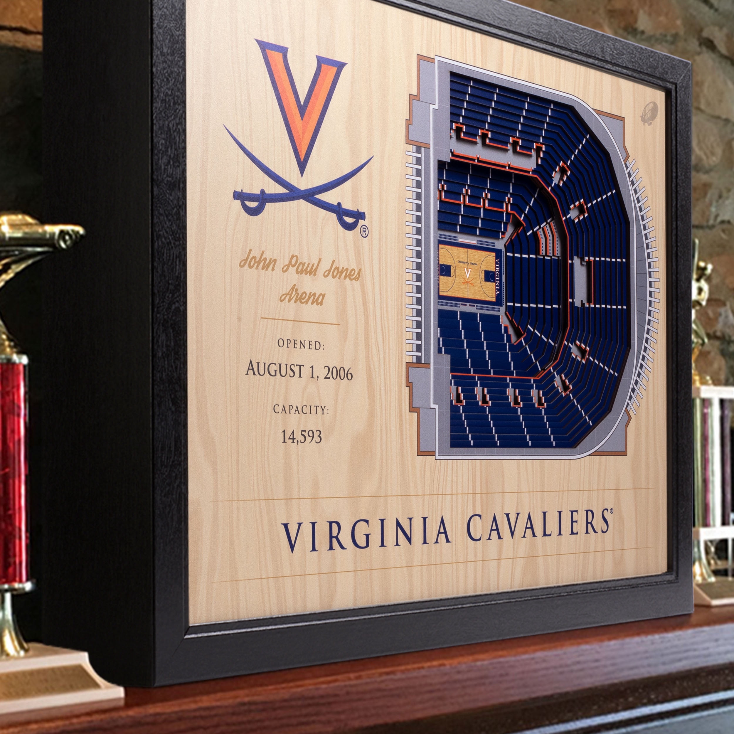 YouTheFan NCAA Virginia Cavaliers BB 25-Layer Stadiumview Wall Art