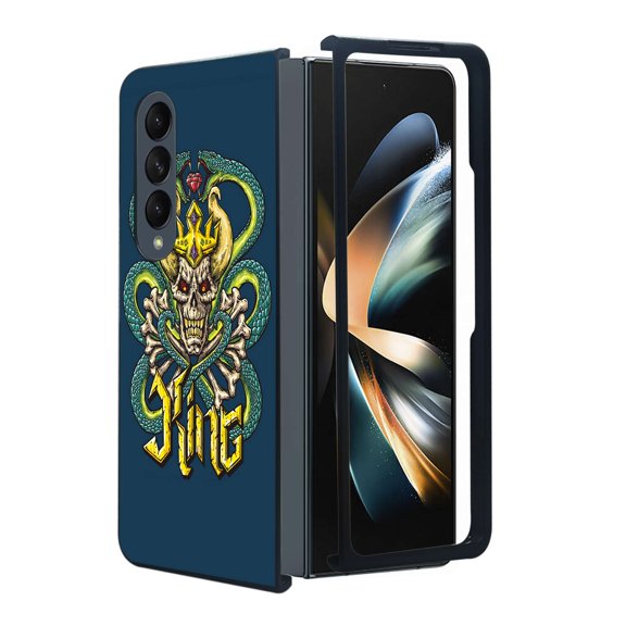 ANJ  Protective Snap-On Design Printed Case Compatible with Samsung Galaxy Z Fold 4 - Snake Skull