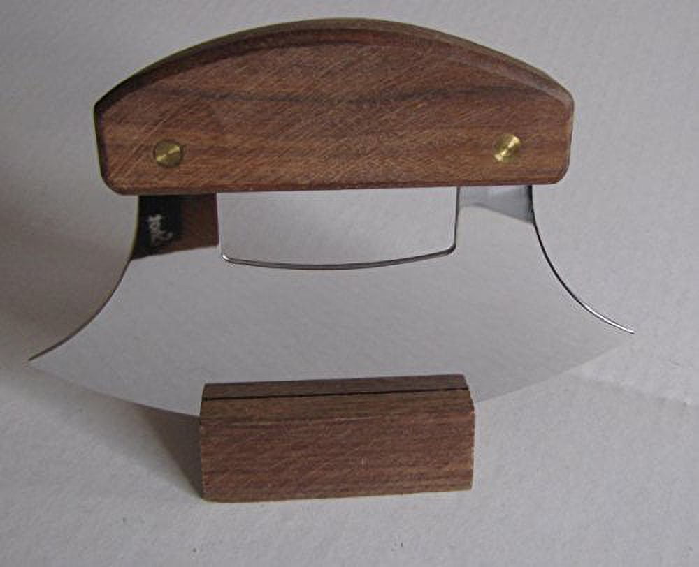 Alaska Blade Ulu Knife Walnut Wood Handle