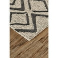 thumbnail image 4 of 4' X 6' Black Gray And Taupe Wool Geometric Tufted Handmade Stain Resistant Area Rug, 4 of 5