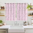 thumbnail image 2 of Pink Branches Kitchen Curtains Window Panels, Vintage Art Farmhouse Insulated Window Treatment Curtain, Grommet Curtains for Bedroom/Living Room/Bathroom, 2 Piece 52"Wx72"L, 2 of 8