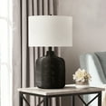 thumbnail image 5 of Evelyn&Zoe Jolina 20.5" Tall Petite/Rattan Table Lamp with Fabric Shade, Black Rattan/White, 5 of 7