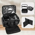 thumbnail image 2 of Large Makeup Bag with 2 Removable Pouches and Detachable Dividers, Black, 2 of 6
