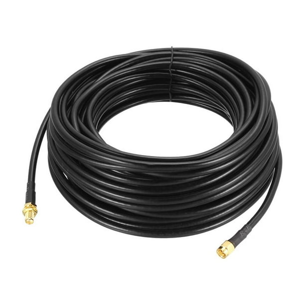 SMA Macho a SMA Hembra Antena Extensión Coaxial Cable RG58 50Pies