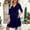 #0384-Navy, variant on Maternity 3/4 Sleeve V Neck Baby Shower Dress Party Tunic Knee Photography Gown for Photoshoot