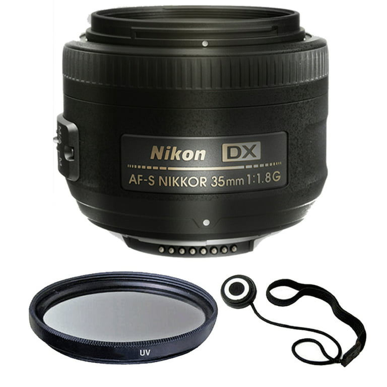 Nikon AF-S DX NIKKOR 35mm f/1.8G Lens with 52mm UV and Accessory