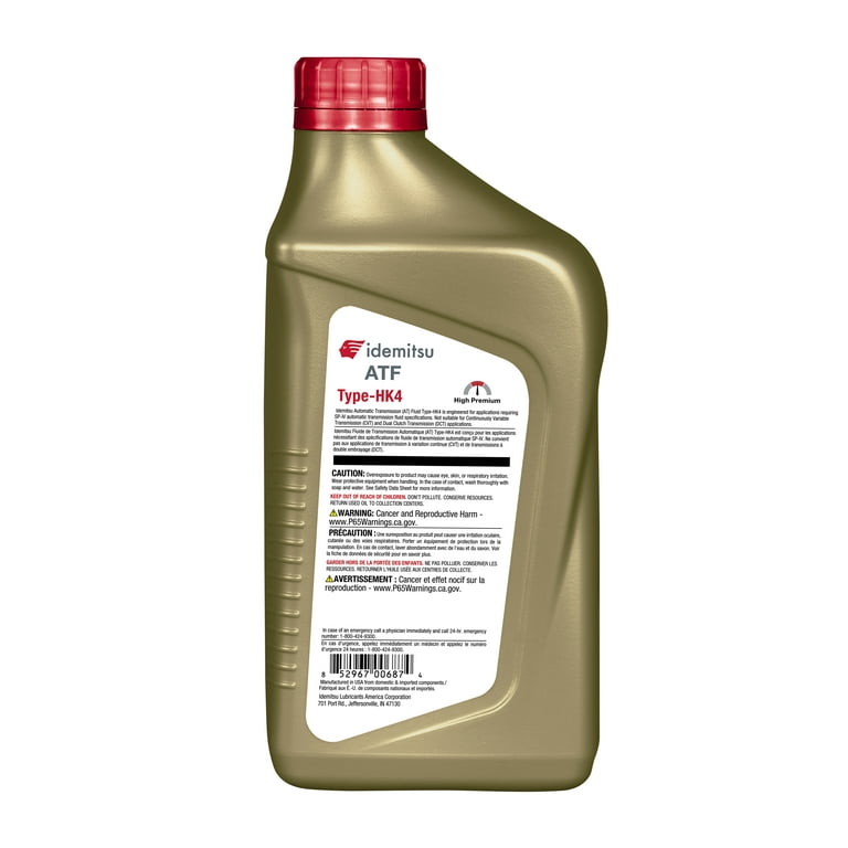 Idemitsu ATF Type HK4 Automatic Transmission Fluid for