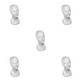 thumbnail image 1 of QualitChoice Foam Mannequin Head Male Model Wigs Prop Shop White Deflection Rack Professional Wear-resistant Holder Styrofoam Shelf Male 5Set, 1 of 6