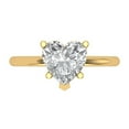 thumbnail image 2 of 2 ct Heart Cut Moissanite Solitaire Engagement Ring for Women in 14K Yellow Gold, 2 of 2