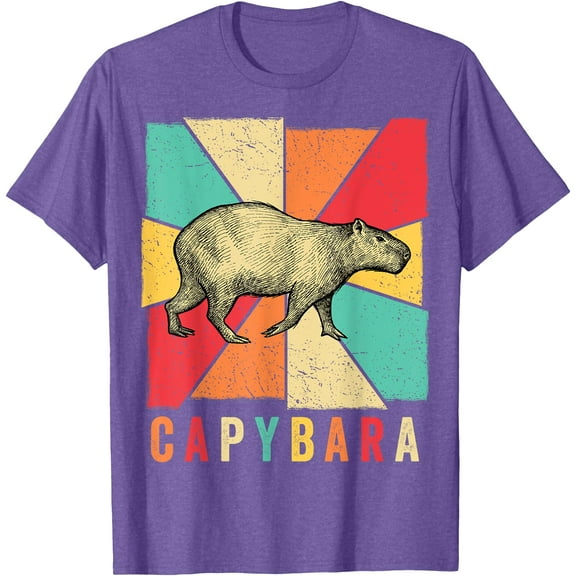 Retro Vintage Style Capybara Unisex T-Shirt for Men Women Kids Toddler