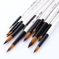 thumbnail image 2 of Juego de bolígrafos de acuarela de varilla blanca, pinceles afilados de lana de nailon de dos colores, suministros de arte, suministros de arte versátiles, 2 of 4