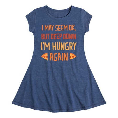 

Instant Message - Deep Down Im Hungry - Toddler And Youth Girls Fit And Flare Dress