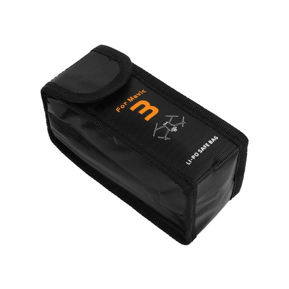 Paquete de batería BuyWeek bolsa a prueba de explosiones para batería material Fibra retardante de llama color Negro Tamaño 68 x 140 x 62 mm