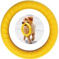 thumbnail image 1 of Yellow - Dog Fitness Ring, Dog Bite Ring, Dog Agility Exercise Equipment, Interactive Rope Training Ring for Small and Large Dogs, Outer Diameter: 17.5cm, inside diameter: 12.5 cm (1 piece, small size), 1 of 5