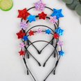 thumbnail image 3 of FENOHREFE Party Headband All Ages Glittering Powder Star Hairhoop for Adult Children July 4th Hairhoop Music Festival Props, 3 of 7