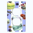 thumbnail image 2 of Metal Light Switch Plate Cover Macaron Fruits and Spices French Desserts CAK023, 2 of 13