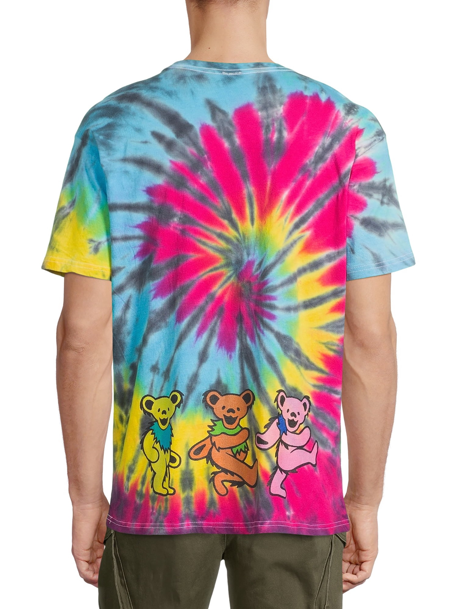 Grateful Dead Dancing Bears Tie Dye Men's and Big Men's Graphic T-shirt