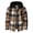 (NEW7)Khaki, variant on Thousandth Men Hooded Plaid Flannel Jacket Casual Long Sleeve Shirts Fashion Loose Fit Button Down Shacket with Pockets for Fall Daily Wear