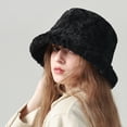 thumbnail image 4 of Gorro de pescador de piel sintética para mujer, gorro cálido de moda para exteriores, gorro de pescador de felpa Sherpa para invierno, 4 of 5