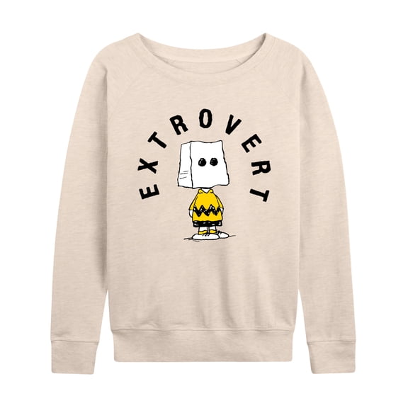 Peanuts - Charlie Brown Extrovert - Women's French Terry Long Sleeve Shirt