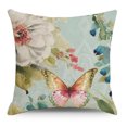 thumbnail image 5 of Juego de 8 fundas de cojín con patrón de flores de mariposa, fundas de cojín de 45x45 cm, funda de almohada decorativa para sofá, coche y hogar JAMW Sencillez, 5 of 5