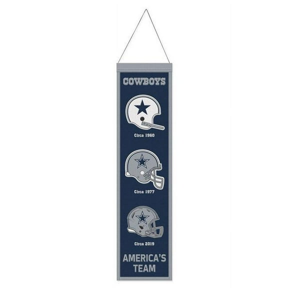 NFL Dallas Cowboys Evolution 8" x 32" Wool Banner