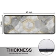 thumbnail image 5 of Kitchen Rugs Sets Of 2,Gray Marble Gold Hexagon Pattern Anti Fatigue Kitchen Mat Rugs Non Slip Washable,Decorative Kitchen Floor Mats for Kitchen,Sink,Laundry,17"x47"+17"x47", 5 of 5
