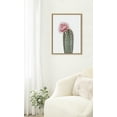thumbnail image 5 of Kate and Laurel Sylvie Pink Cactus Flower Framed Canvas Wall Art by Amy Peterson Art Studio, 18x24 Natural, Desert Cactus Floral Photo Art for Wall, 5 of 6