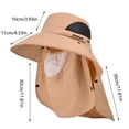 thumbnail image 3 of Sombrero de protección solar para exteriores para hombre con cubierta facial | Montañismo Pesca Gorra de senderismo | Chal grande para bloque UV | Malla transpirable de poliéster | Gorro de viaje, 3 of 7