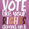 thumbnail image 3 of CafePress - VOTE Like Your Rights Depend On It T Shirt - Women's V-Neck Dark T-Shirt, 3 of 4