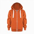 thumbnail image 2 of KPOPLK Baby Boys Zip Up Hoodie Toddler Boys Jacket Solid Winter Long Sleeve Hooded Sweatshirt Tops Fall Coat Kids 1-9 Years Orange Size 9-10 Years, 2 of 7