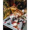 thumbnail image 2 of Christmas Ball Placemats Set of 4 Snowman Gifts Xmas Tree Snowflake Black Heat Insulation Washable Place Mats, Rustic Non-Slip Table Mats for Dining Table Party Kitchen Decor,13x19 Inch, 2 of 4
