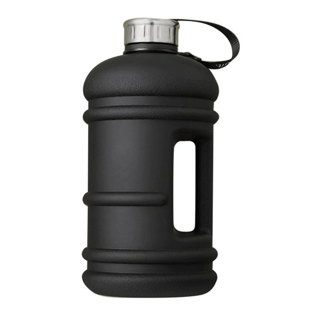 Botella de agua grande, botella de agua negra para deportes al aire libre, Fitness, Pp, taza para acampar, muy recomendada