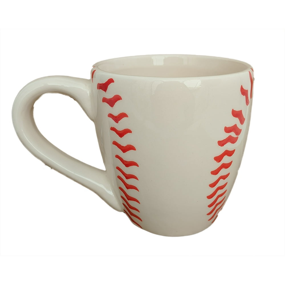 Baseball Ceramic Sports Mug Planter 13 Ounce 4" x 3.5" Walmart
