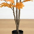 thumbnail image 4 of Nearly Natural Autumn Artificial Oak Potted Tree - 5', 4 of 9